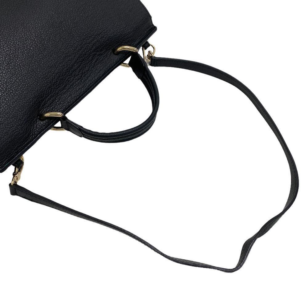 FURLA Metropolis 2WAY Hand Shoulder Bag Handbag Black Ladies - Picture 6 of 10